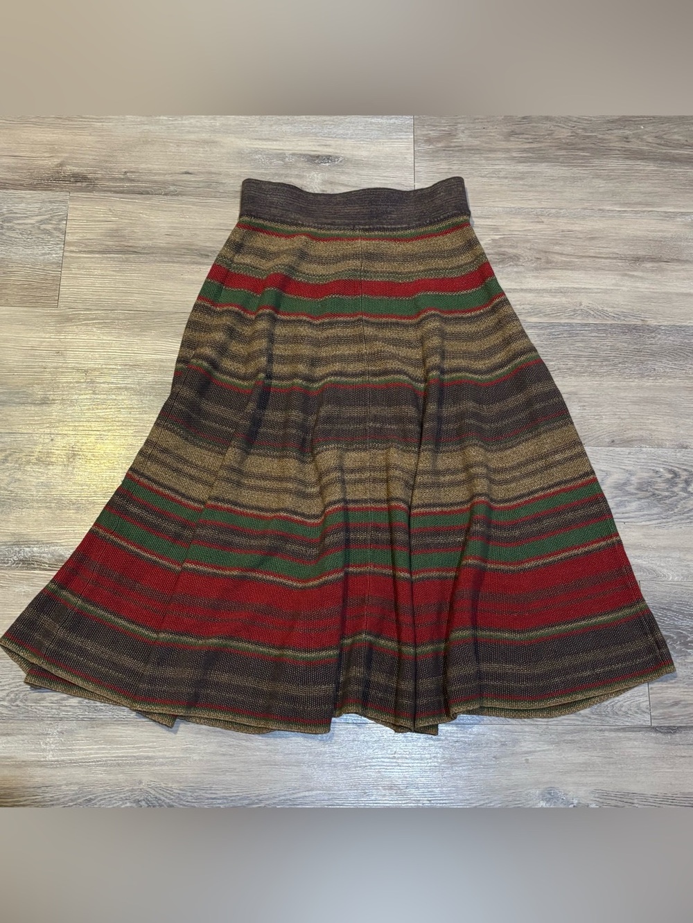 Polo Ralph Lauren Linen Cotton knit a line pull on skirt southwest western Sz S